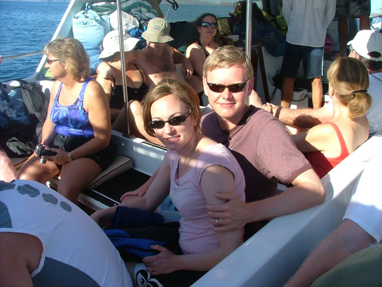 Dan Harmsen and Jennifer Shea boating